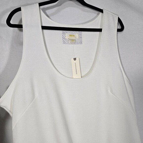 MAEVE by ANTHROPOLOGIE Sirencore Elevated Basic IVORY Texture Mini Dress Size XL - Picture 3 of 17